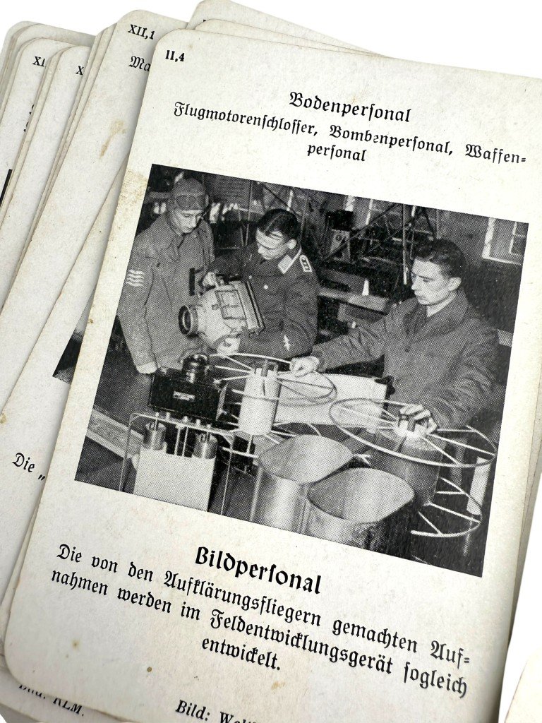 Original WWII German Luftwaffe quartets card game 'Unsere Luftwaffe – Ein Quartettspiel'