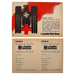 Original WWII German DRK-monatszeitschrift flyer with order form