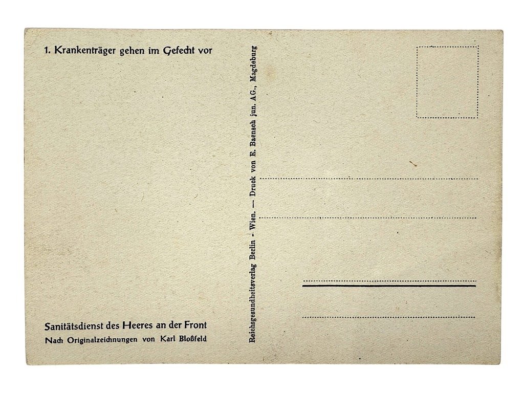Original WWII German WH 'Sanitäter' medic postcard
