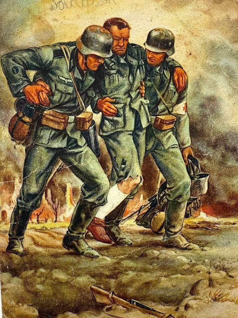 Original WWII German WH 'Sanitäter' medic postcard