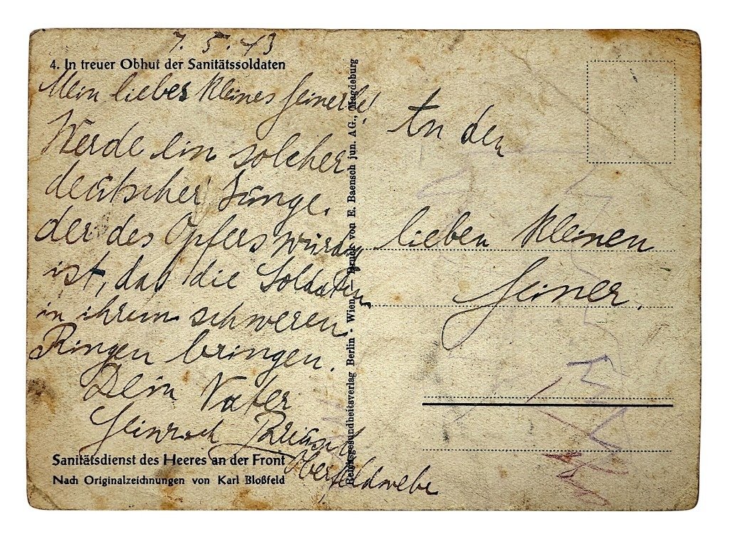 Original WWII German WH 'Sanitäter' medic postcard