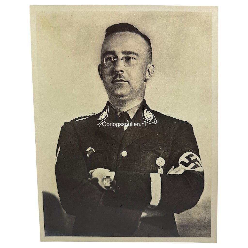 Original WWII German portrait photograph of Reichsführer SS Heinrich Himmler