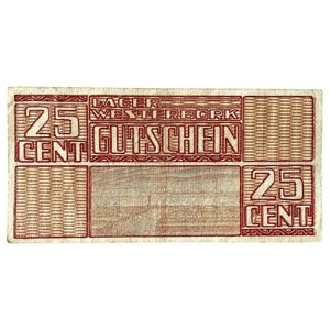 Original WWII Dutch 'Durchgangslager' Westerbork banknote
