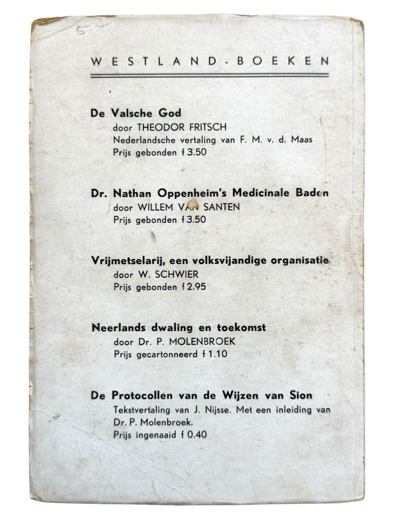 Original WWII Dutch collaboration book 'Uit den Talmoed' by P.E. Keuchenius