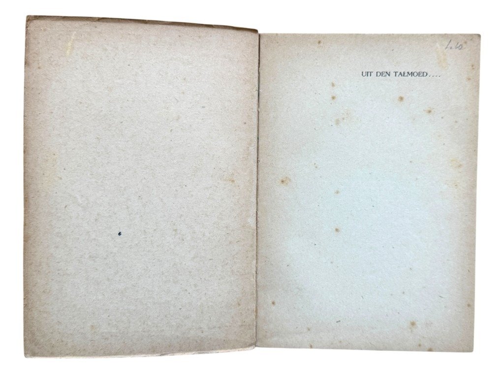 Original WWII Dutch collaboration book 'Uit den Talmoed' by P.E. Keuchenius