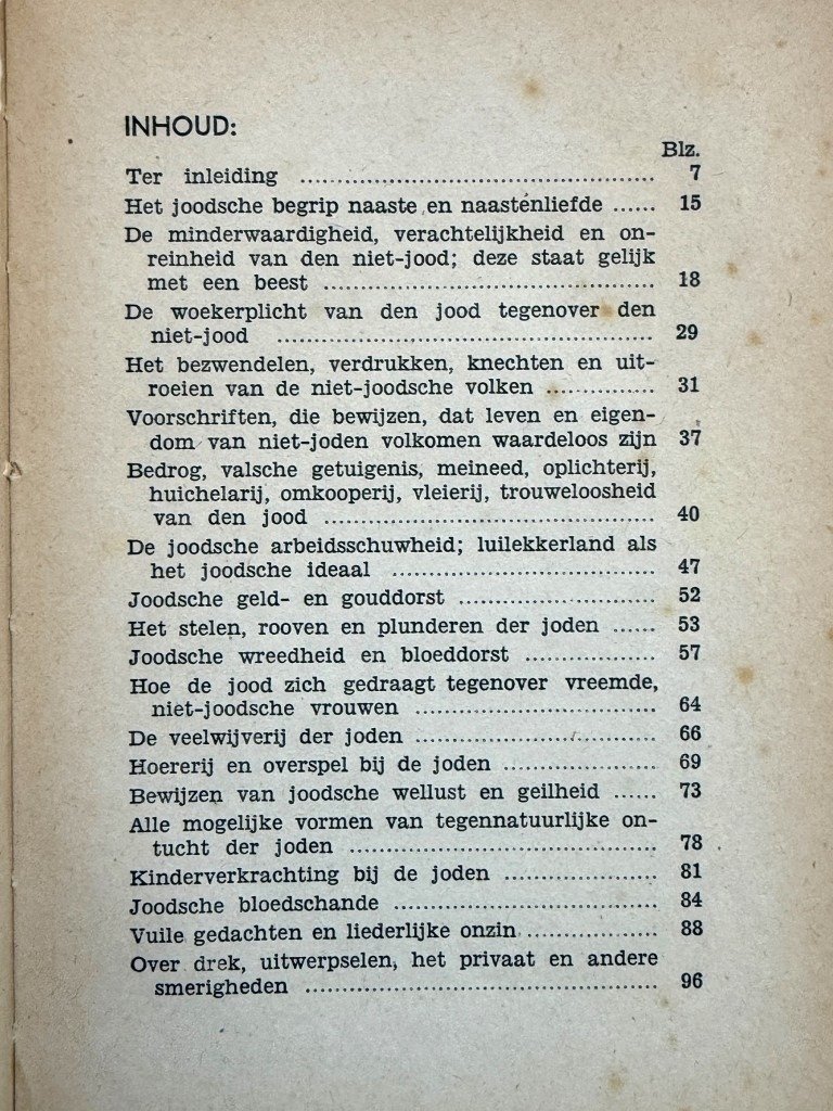 Original WWII Dutch collaboration book 'Uit den Talmoed' by P.E. Keuchenius