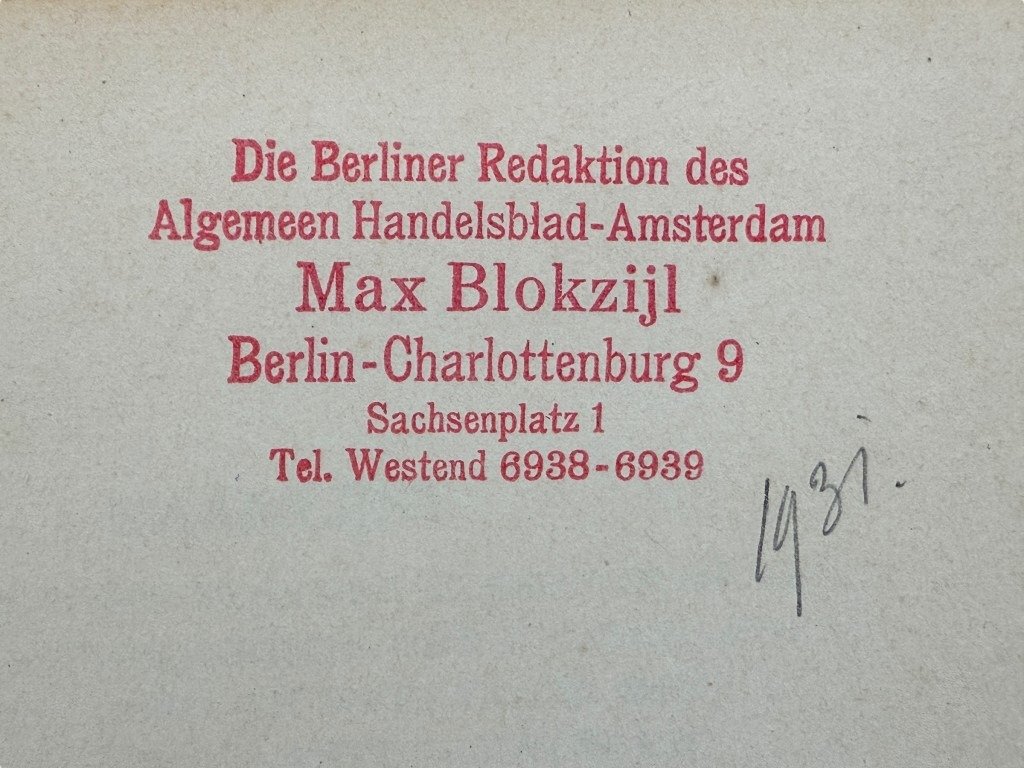 Original 1930s 'Wie is dat?' book from the personal collection of Max Blokzijl