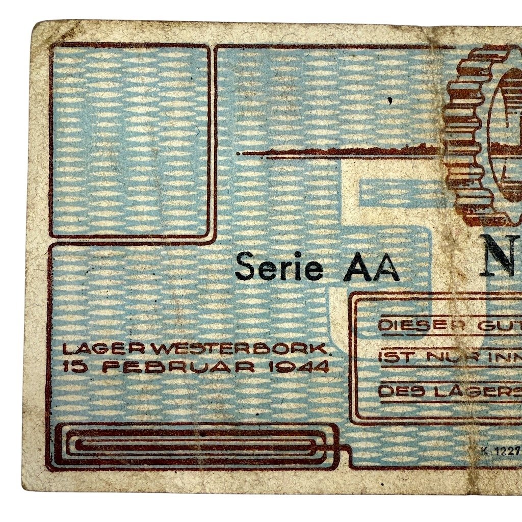 Original WWII Dutch 'Durchgangslager' Westerbork banknote