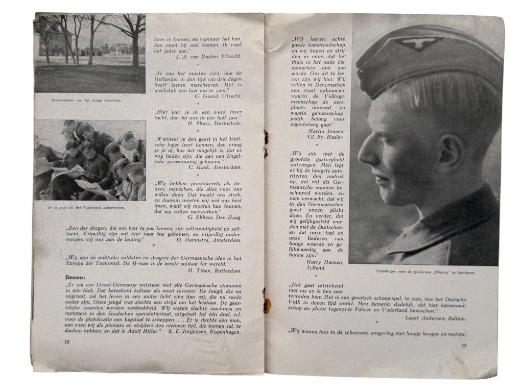 Original WWII Dutch SS brochure Germaansche Lotsverbondenheid – Opleidingskamp Sennheim