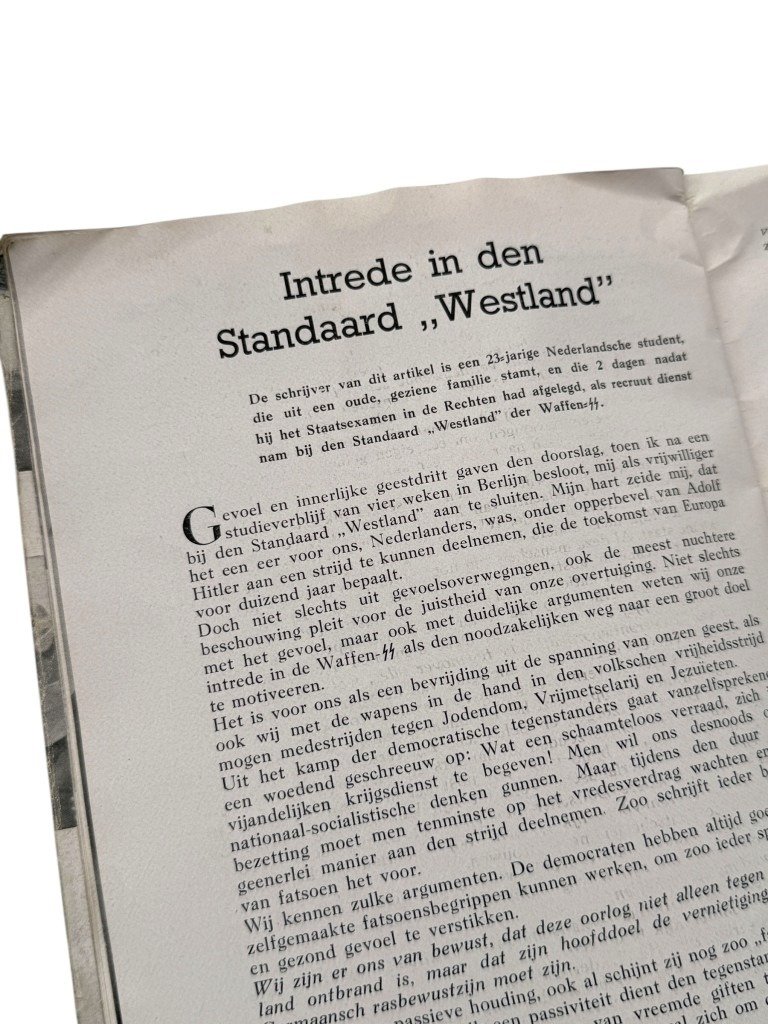 Original WWII Dutch SS brochure Germaansche Lotsverbondenheid – Opleidingskamp Sennheim