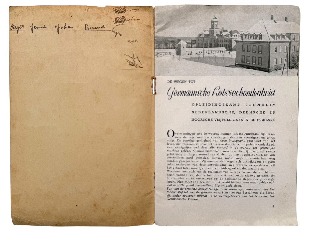Original WWII Dutch SS brochure Germaansche Lotsverbondenheid – Opleidingskamp Sennheim