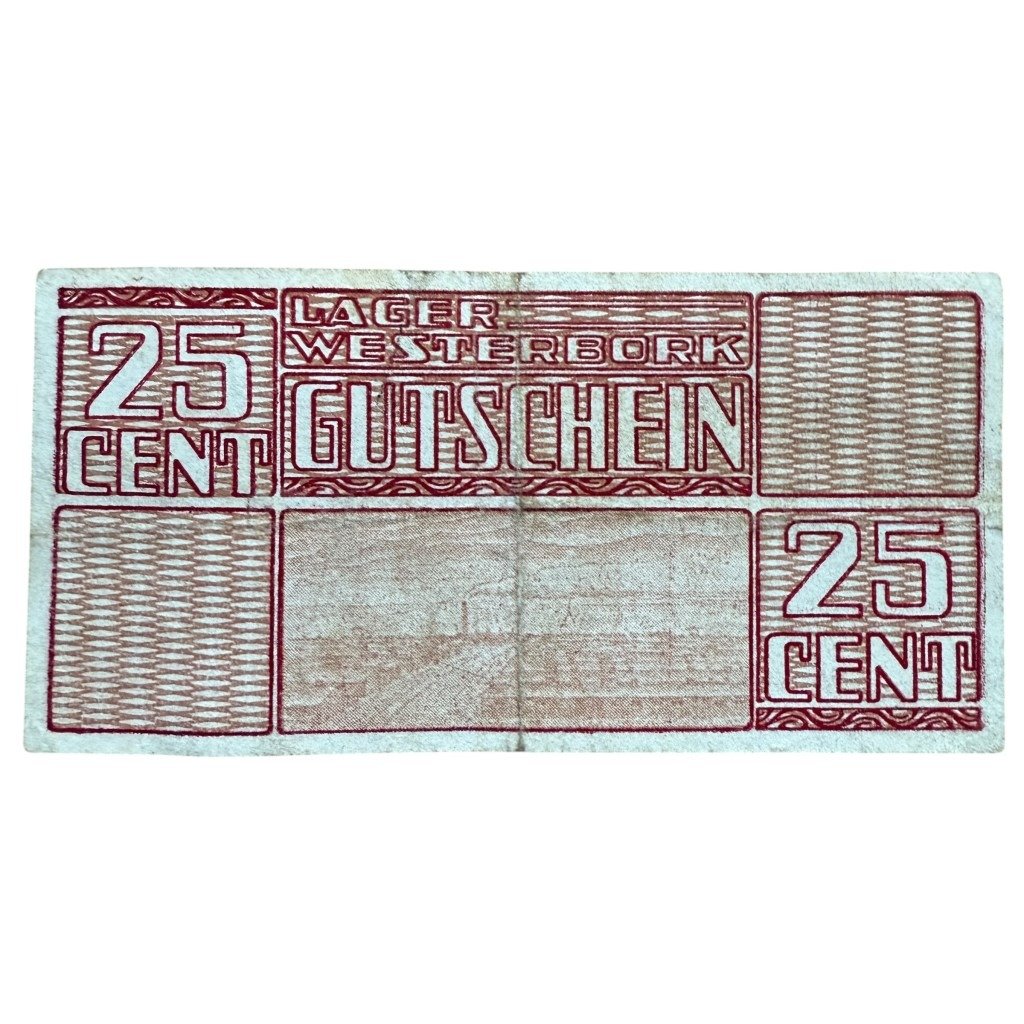 Original WWII Dutch 'Durchgangslager' Westerbork banknote