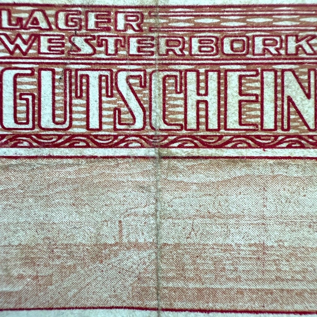 Original WWII Dutch 'Durchgangslager' Westerbork banknote