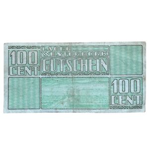 Original WWII Dutch 'Durchgangslager' Westerbork banknote