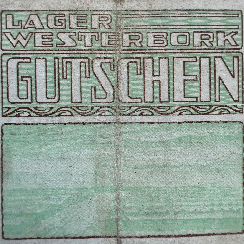 Original WWII Dutch 'Durchgangslager' Westerbork banknote