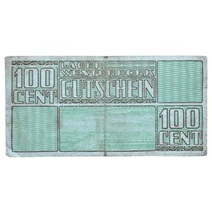 Original WWII Dutch 'Durchgangslager' Westerbork banknote