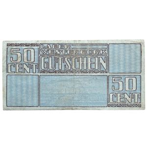 Original WWII Dutch 'Durchgangslager' Westerbork banknote