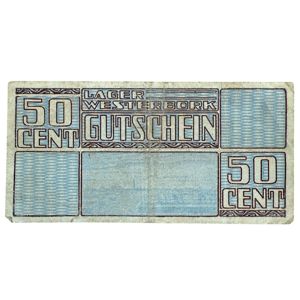 Original WWII Dutch 'Durchgangslager' Westerbork banknote