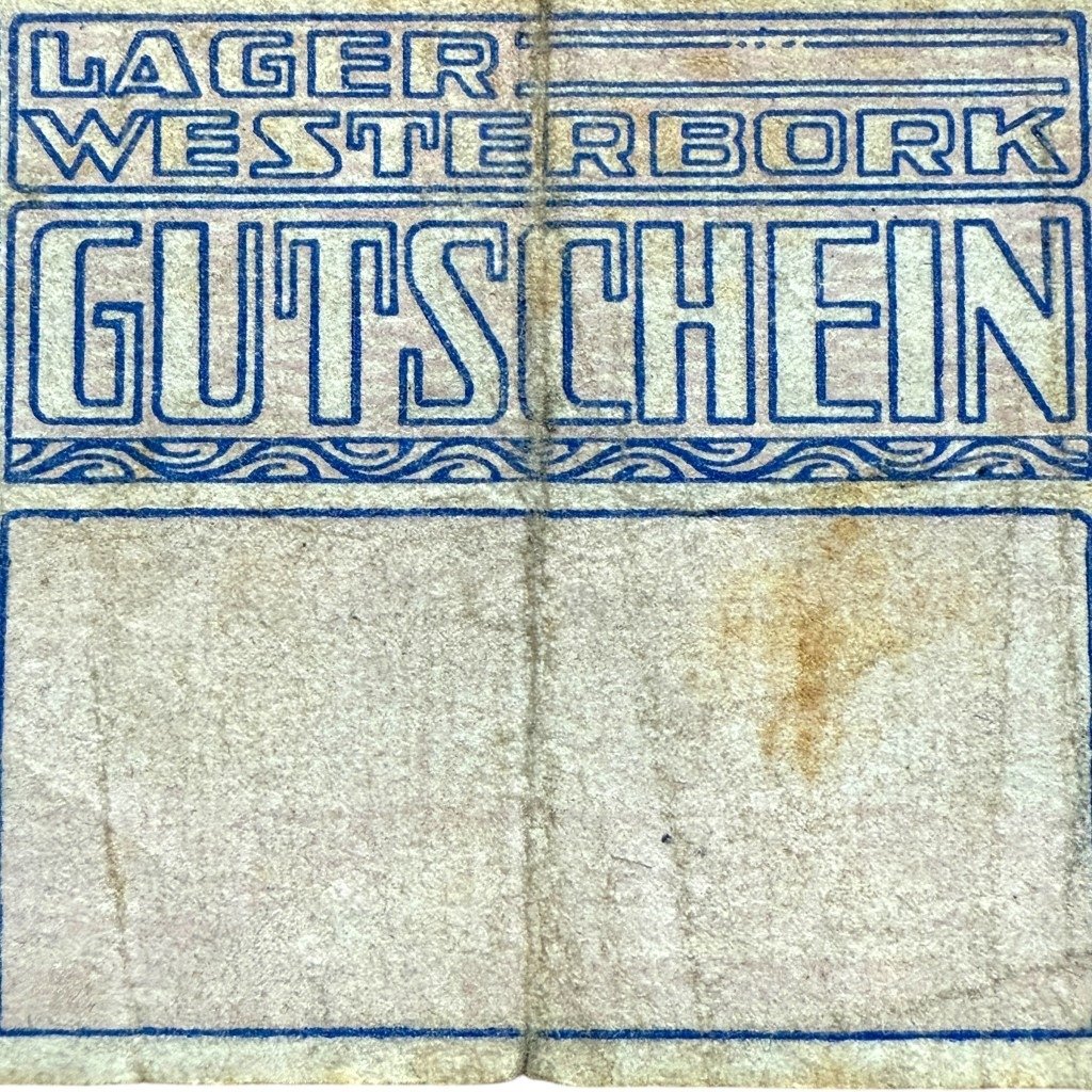 Original WWII Dutch 'Durchgangslager' Westerbork banknote