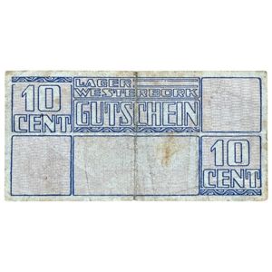 Original WWII Dutch 'Durchgangslager' Westerbork banknote