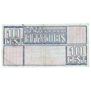Original WWII Dutch 'Durchgangslager' Westerbork banknote