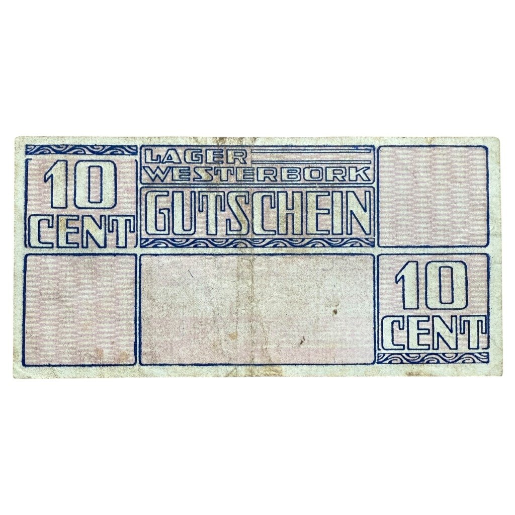 Original WWII Dutch 'Durchgangslager' Westerbork banknote