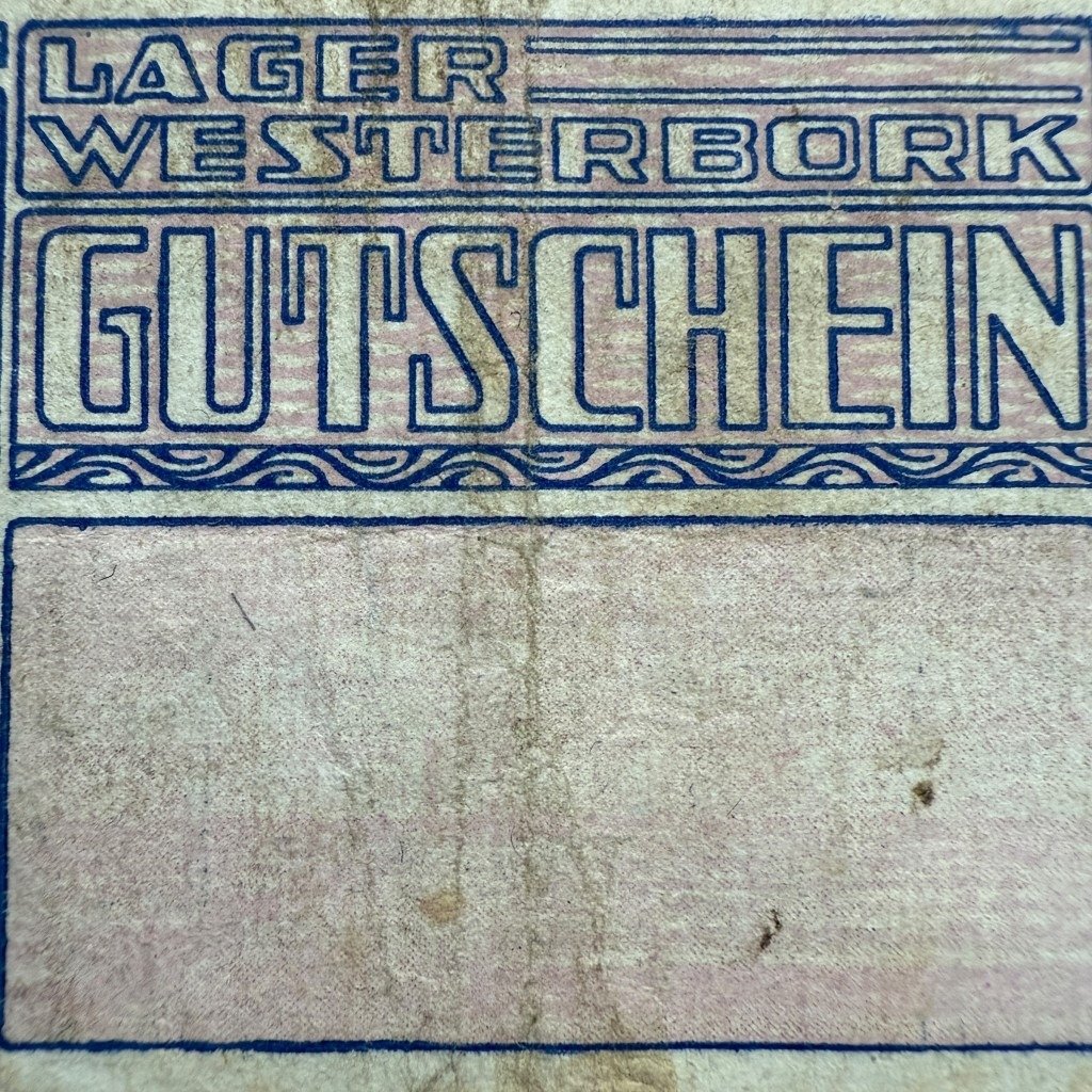 Original WWII Dutch 'Durchgangslager' Westerbork banknote