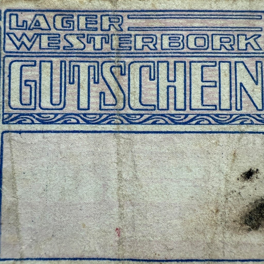 Original WWII Dutch 'Durchgangslager' Westerbork banknote