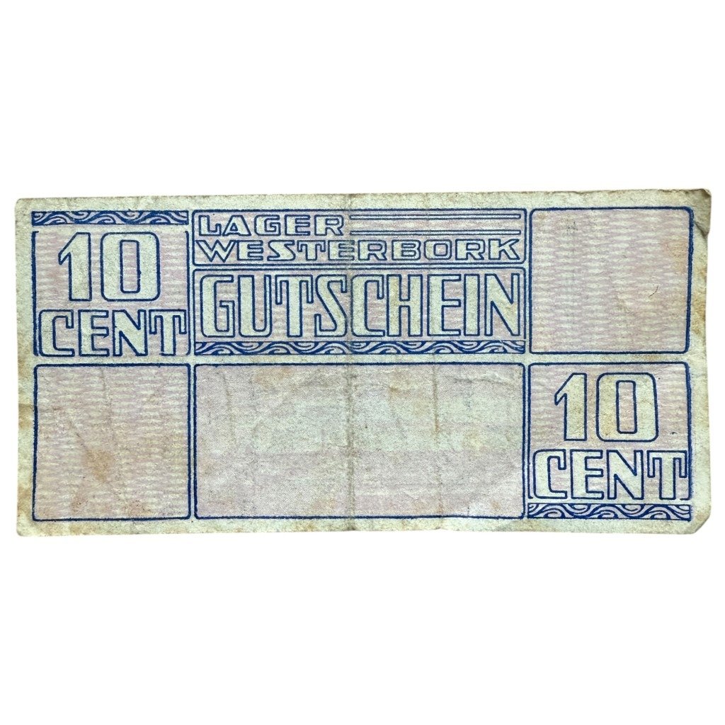 Original WWII Dutch 'Durchgangslager' Westerbork banknote