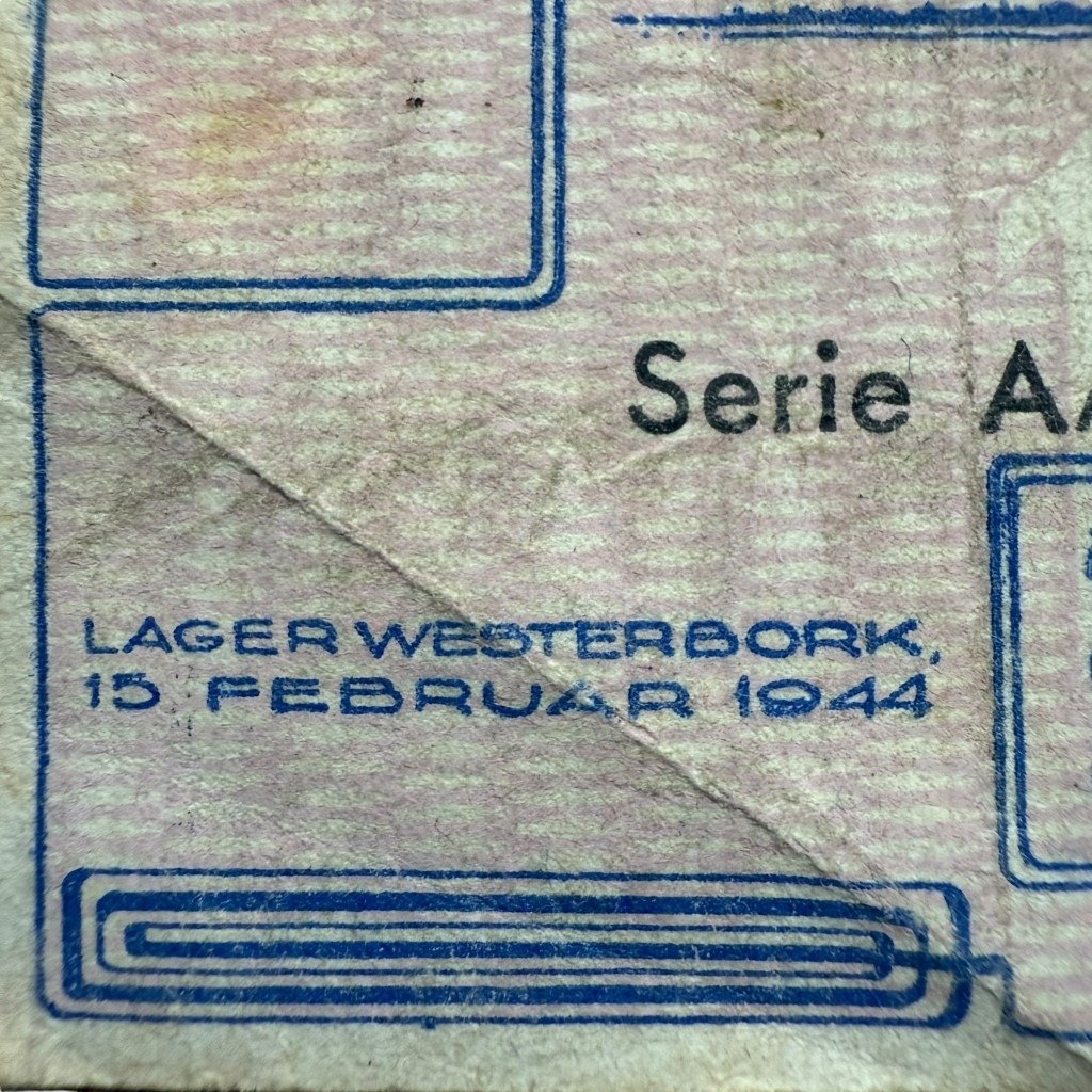 Original WWII Dutch 'Durchgangslager' Westerbork banknote