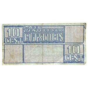 Original WWII Dutch 'Durchgangslager' Westerbork banknote