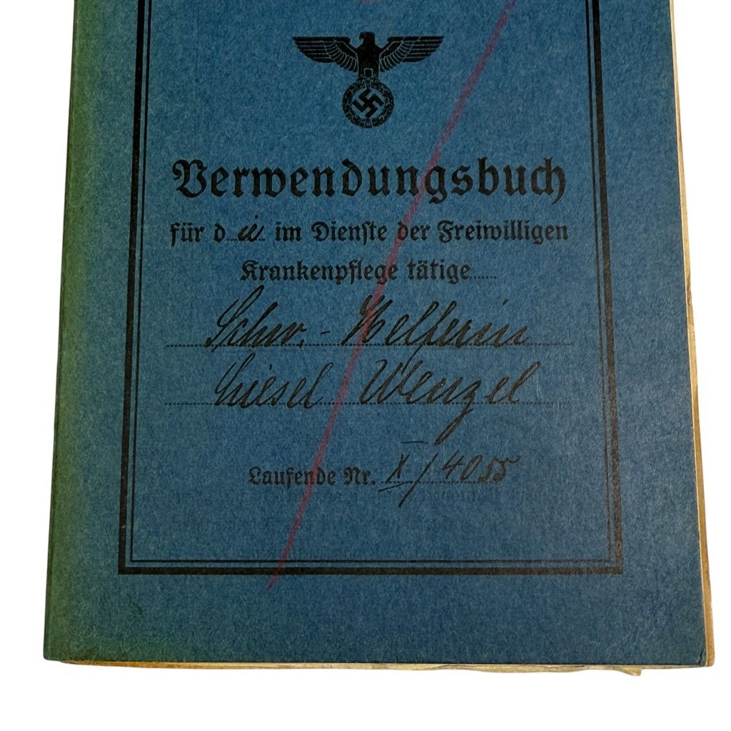Original WWII German DRK Verwendungsbuch & Personalausweis