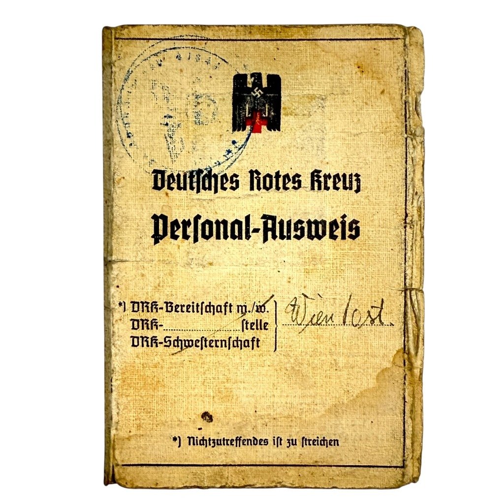 Original WWII German DRK Personal-Ausweis Vienna in Austria