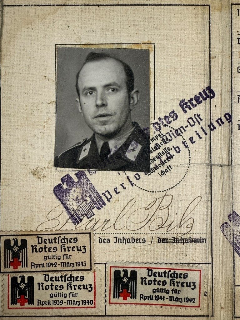 Original WWII German DRK Personal-Ausweis Vienna in Austria