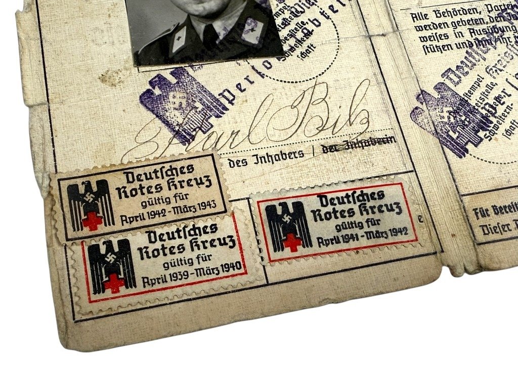 Original WWII German DRK Personal-Ausweis Vienna in Austria