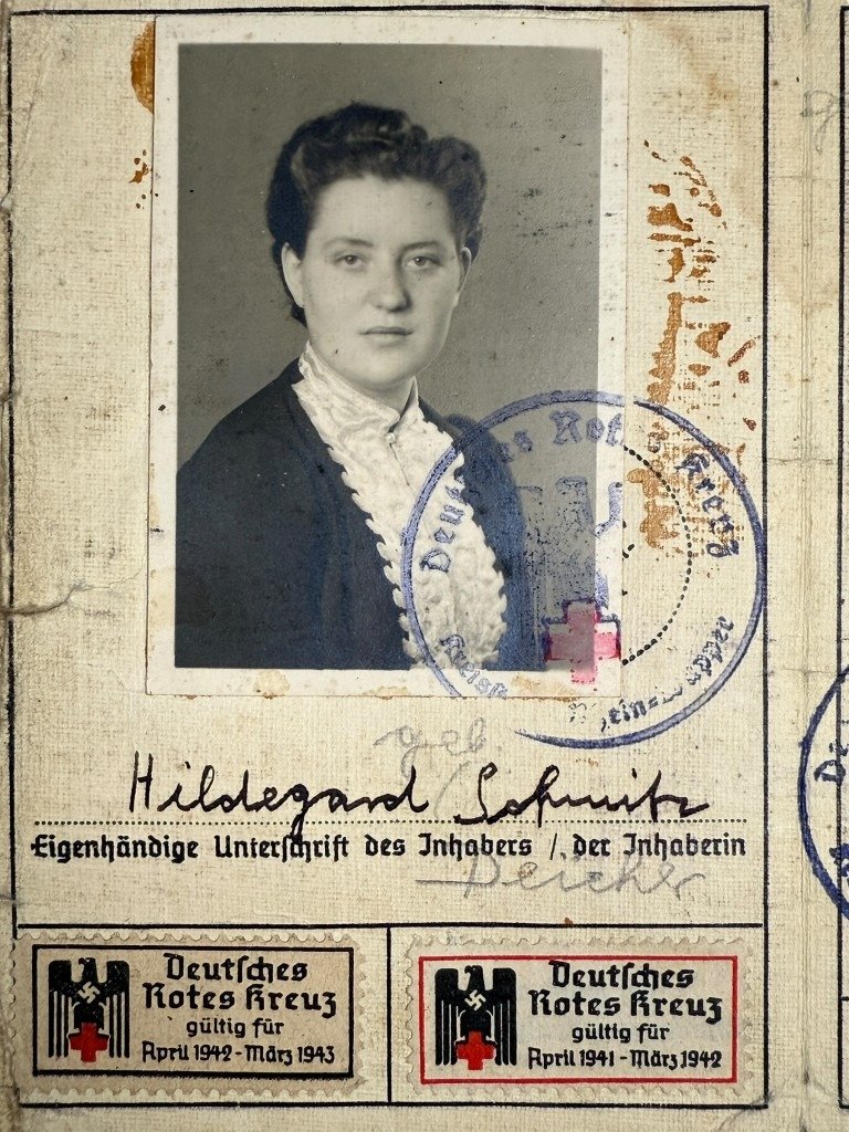Original WWII German DRK Personal-Ausweis with NSDAP letter Köln