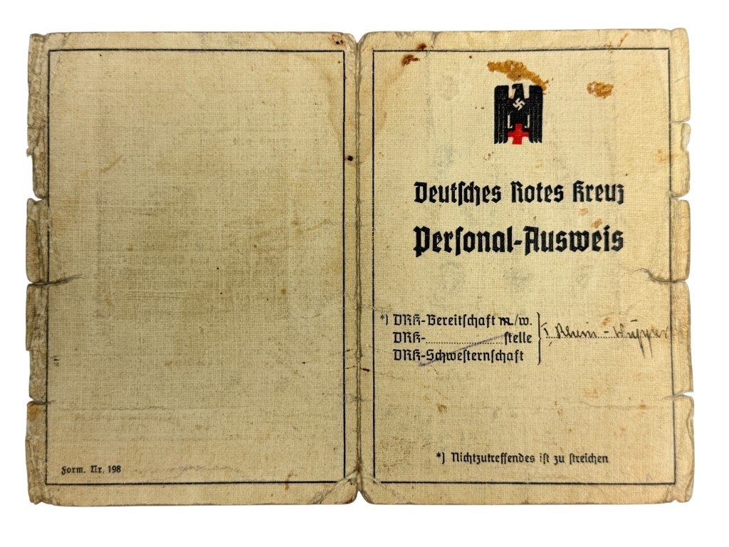 Original WWII German DRK Personal-Ausweis with NSDAP letter Köln