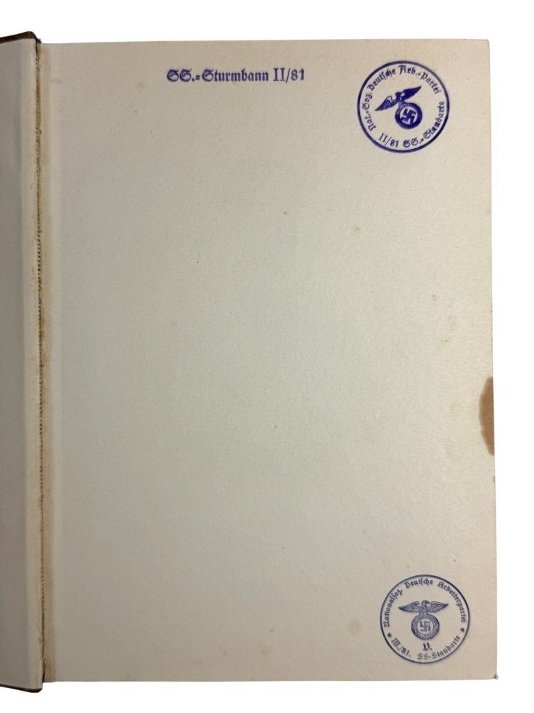 Original WWII German NSDAP book Das Buch der N.S.D.A.P. – Werden, Kampf und Ziel der N.S.D.A.P.' by Walter M. Espe – II/81. SS-Standarte