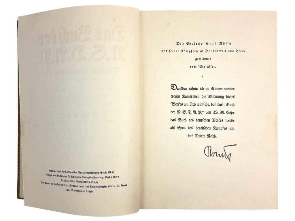 Original WWII German NSDAP book Das Buch der N.S.D.A.P. – Werden, Kampf und Ziel der N.S.D.A.P.' by Walter M. Espe – II/81. SS-Standarte
