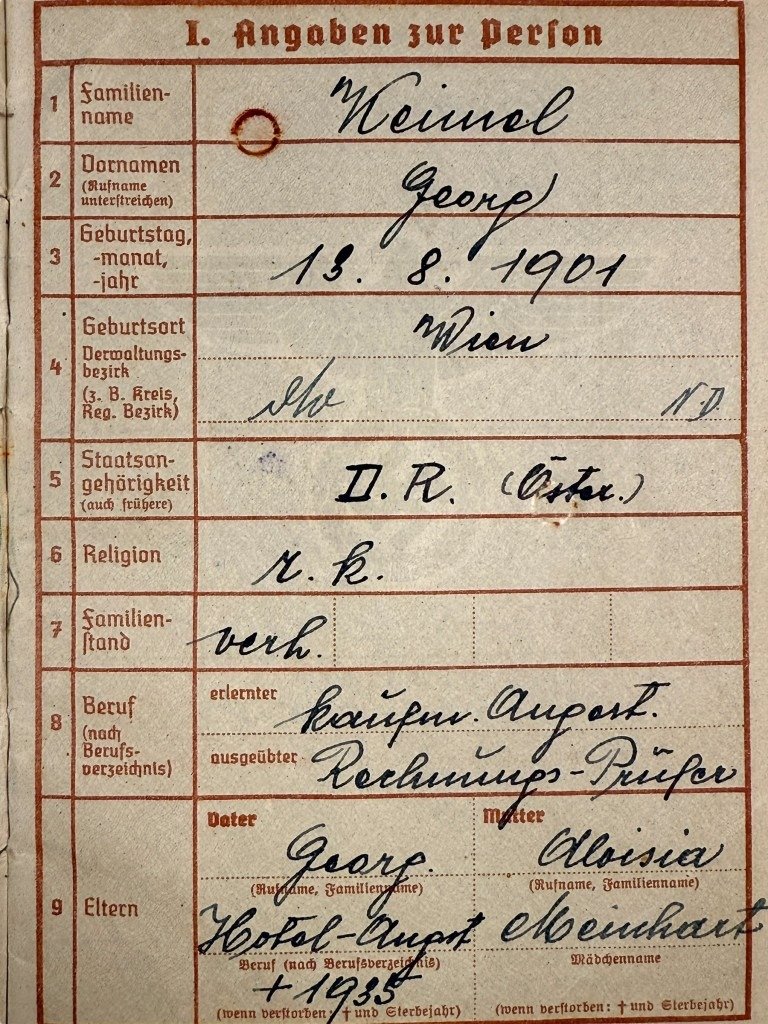 Original WWII German WH medic Wehrpass and documents set