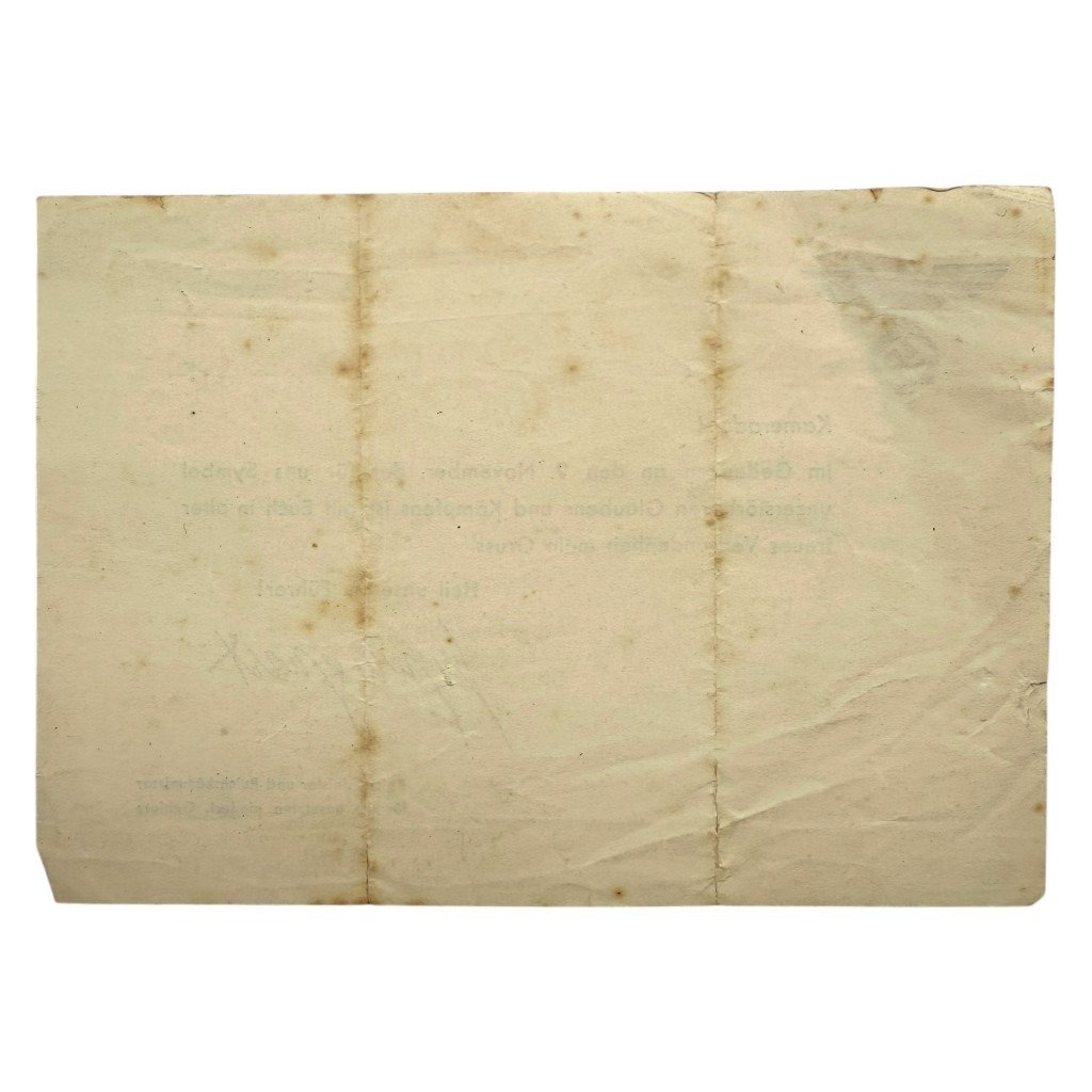 Original WWII German document Dr. Arthur Seyss-Inquart
