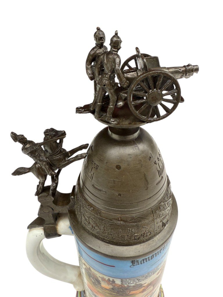 Original WWI German 4e Lothringen Feldartillerie-Regiment Nr. 70 beer stein