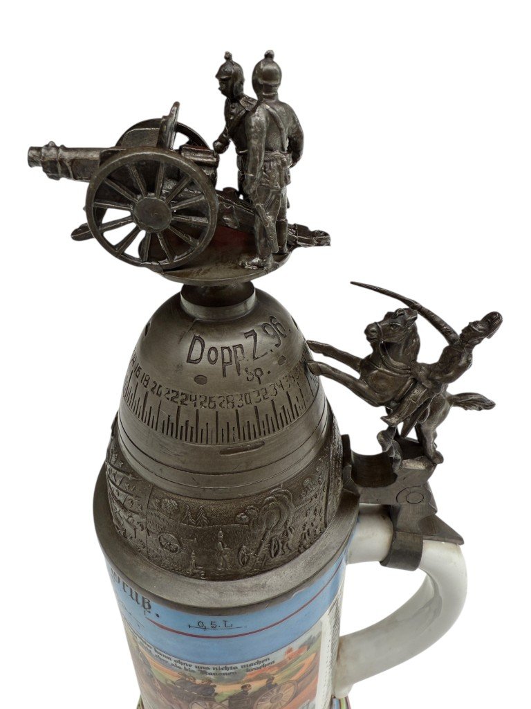 Original WWI German 4e Lothringen Feldartillerie-Regiment Nr. 70 beer stein