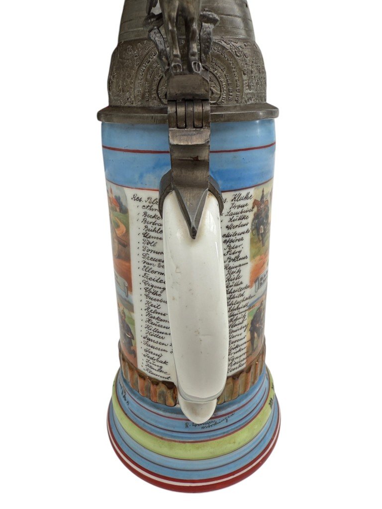 Original WWI German 4e Lothringen Feldartillerie-Regiment Nr. 70 beer stein