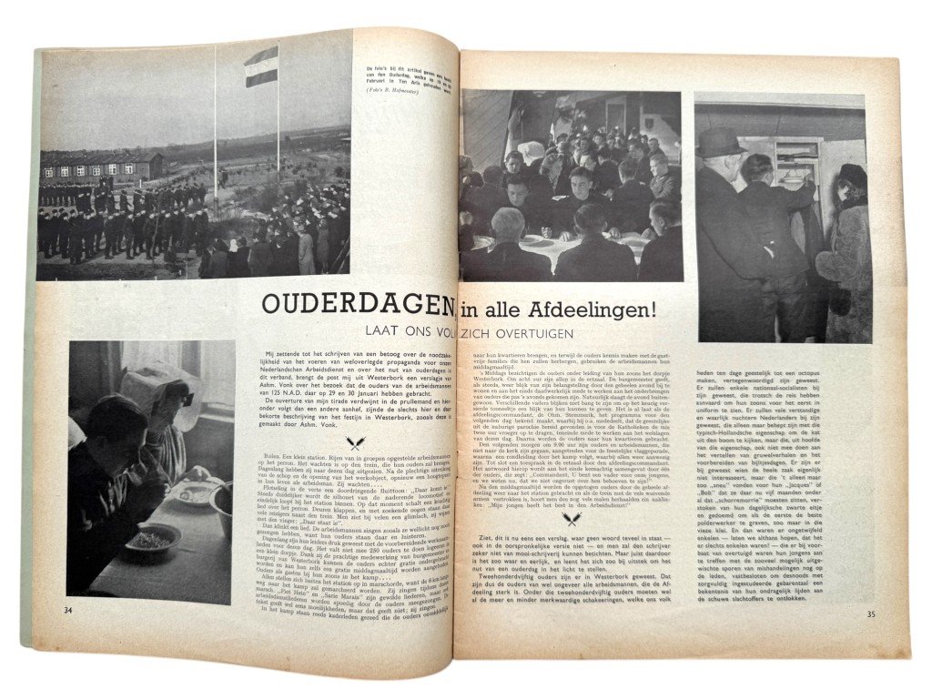 Original WWII Nederlandsche Arbeidsdienst 'Vorming' booklet – No. 3, March 1944