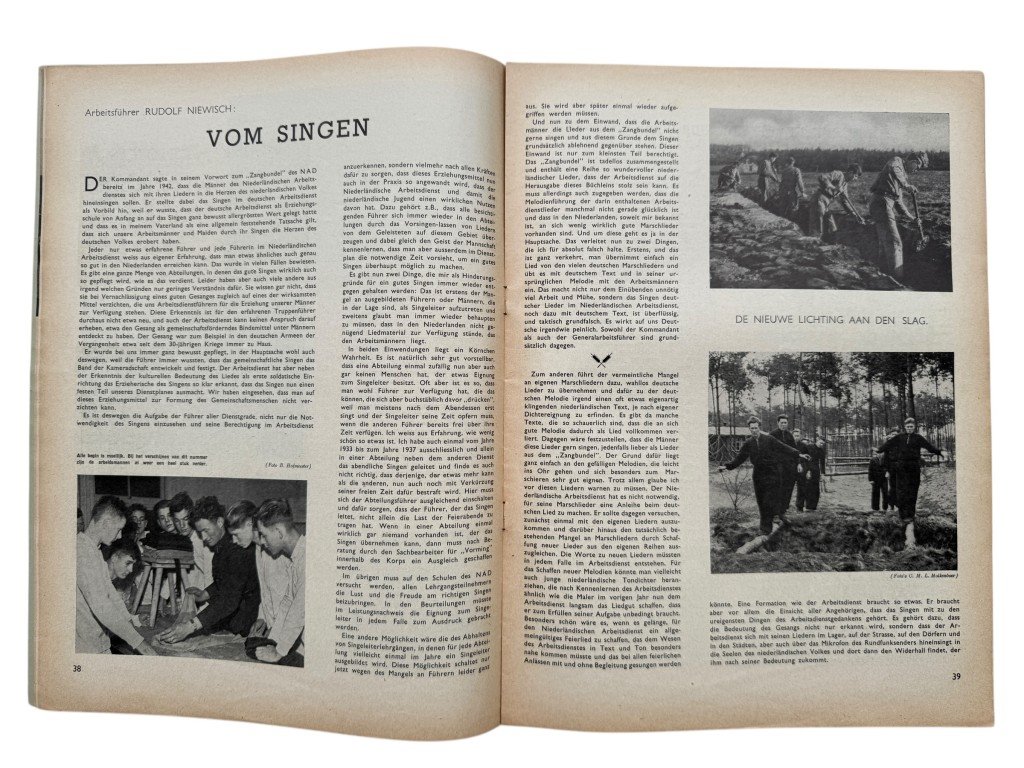 Original WWII Nederlandsche Arbeidsdienst 'Vorming' booklet – No. 3, March 1944