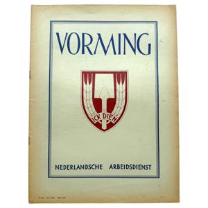 Original WWII Nederlandsche Arbeidsdienst 'Vorming' booklet – No. 3, March 1944