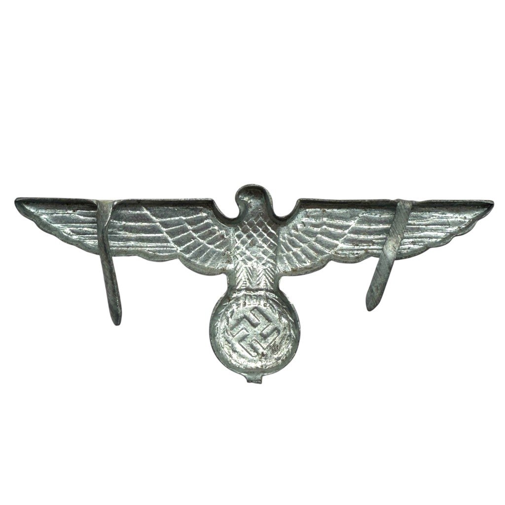 Original WWII German WH visor metal cap eagle