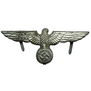 Original WWII German WH visor metal cap eagle