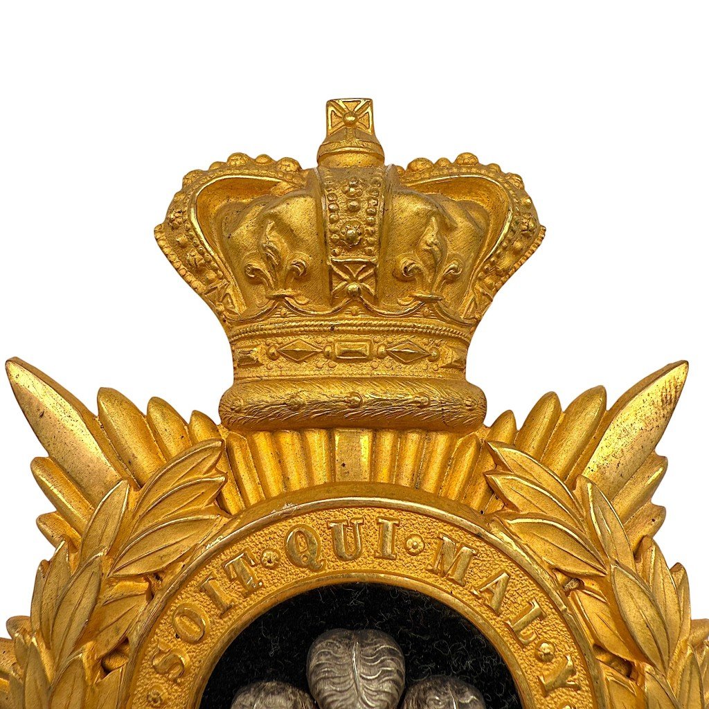 Original 1878-1908 British North Staffordshire Regiment helmet plate